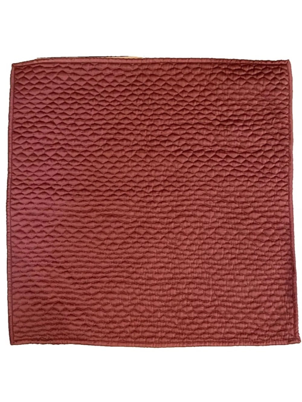 West Elm Quilted Euro Sham in Terracotta 27”x27”